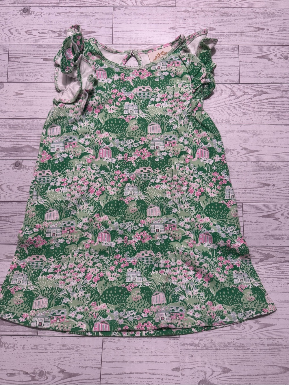 The Beaufort Bonnet Company Green and Pink Floral Dress